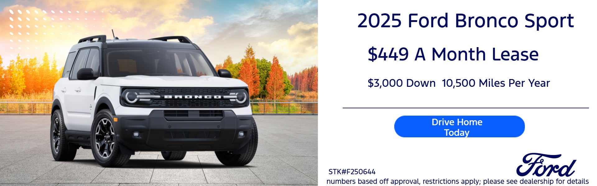 Bronco Sport Sale $449 a month lease